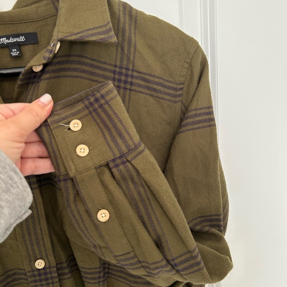 Madewell Flannel Oversized Ex-Boyfriend Tunic Shirt in Windowpane - Picture 9 of 13